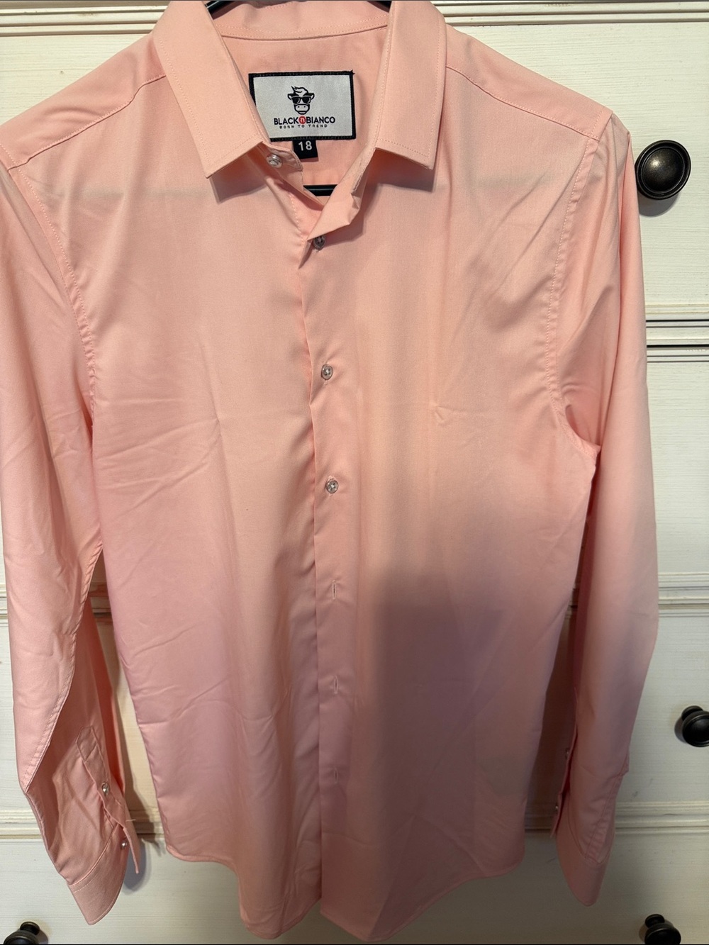 Boy’s Pink Long-Sleeve Dress Shirt - Spread Collar